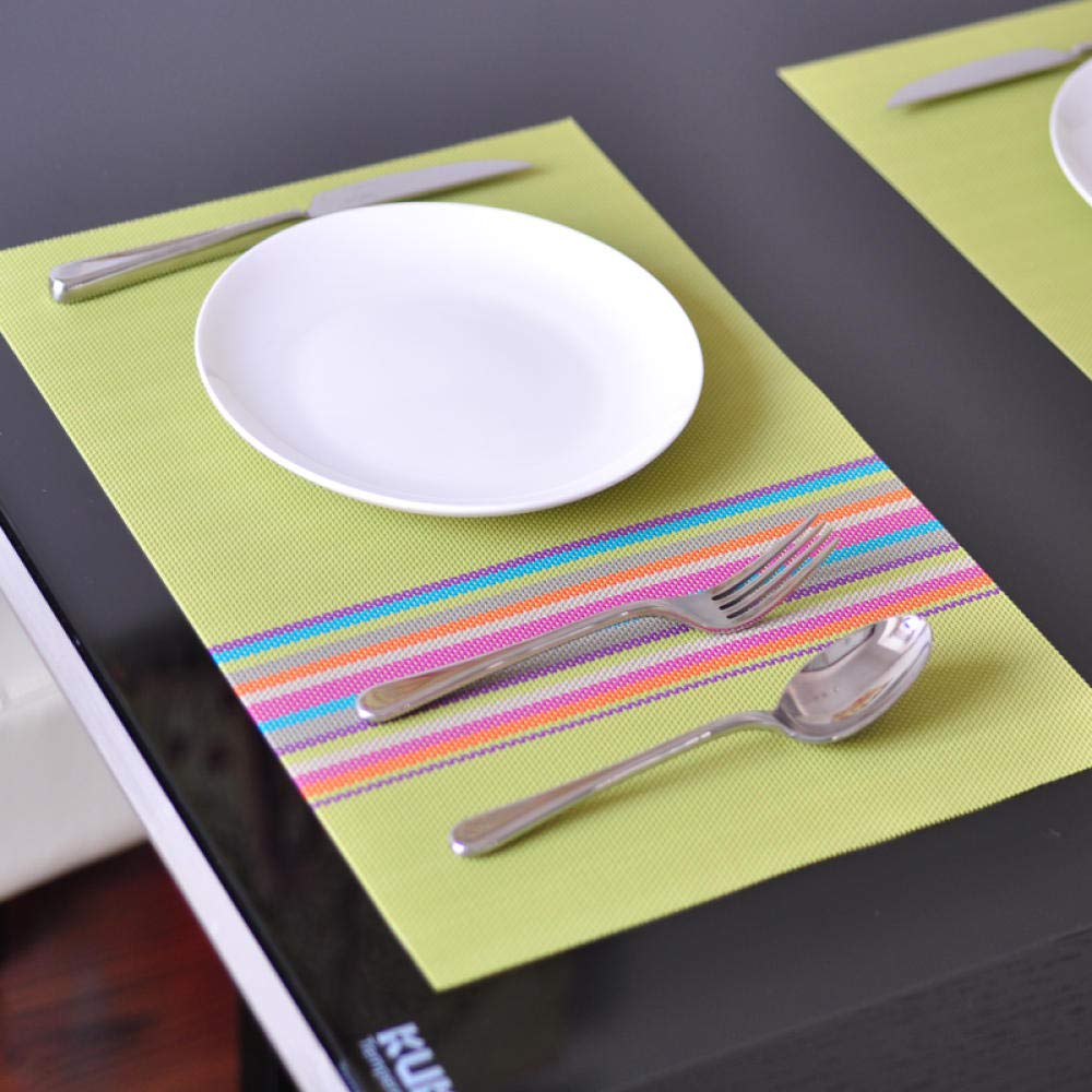 Sottobicchieri in Silicone, Tovaglietta for Esterni, tovaglietta for Tavolo da Pranzo for Bambini, Isolante in PVC - Grove Grey(4 Woven Black Coffee)
