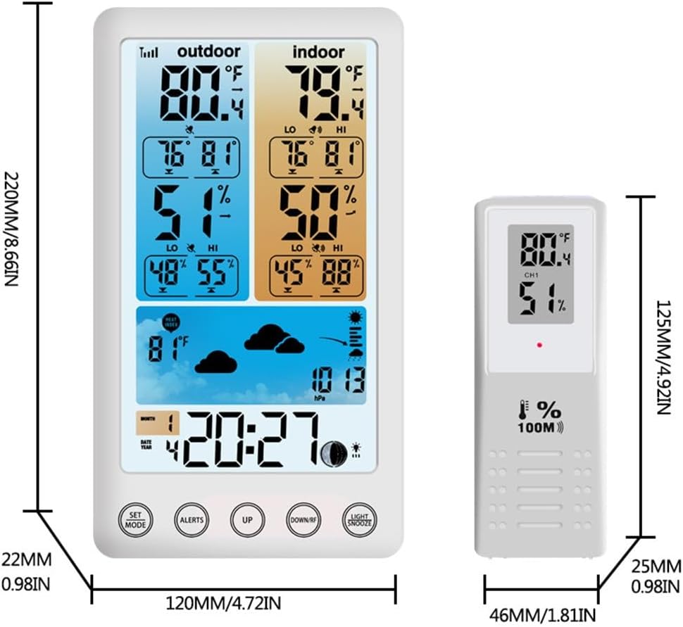 Color Screen Weather Forecast Clock Multi-Function Electronic Alarm Perpetual Calendar Radio