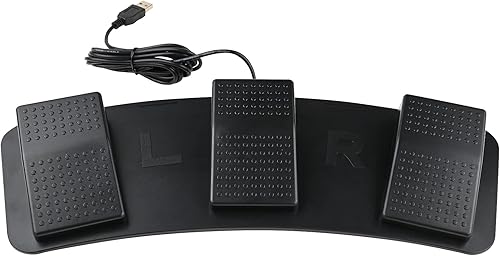 Miniatura 4 de Powboro Pedal de pie USB PC Triple 3 Teclas Interruptor de Control de Pie Teclado HID Programable Acceso directo Hotkey Mouse Acción para