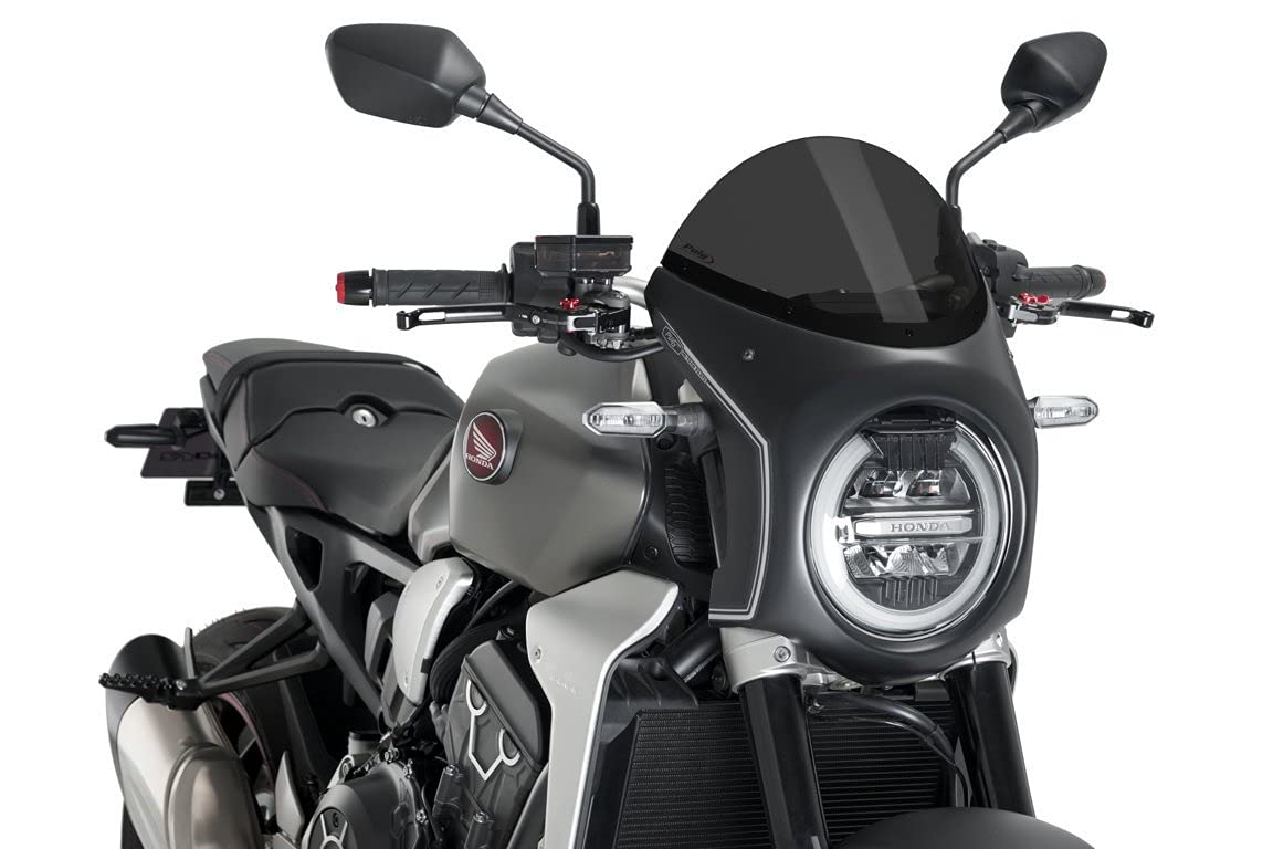 Puig 3133F Retro Semi-Fairing installed on a motorcycle