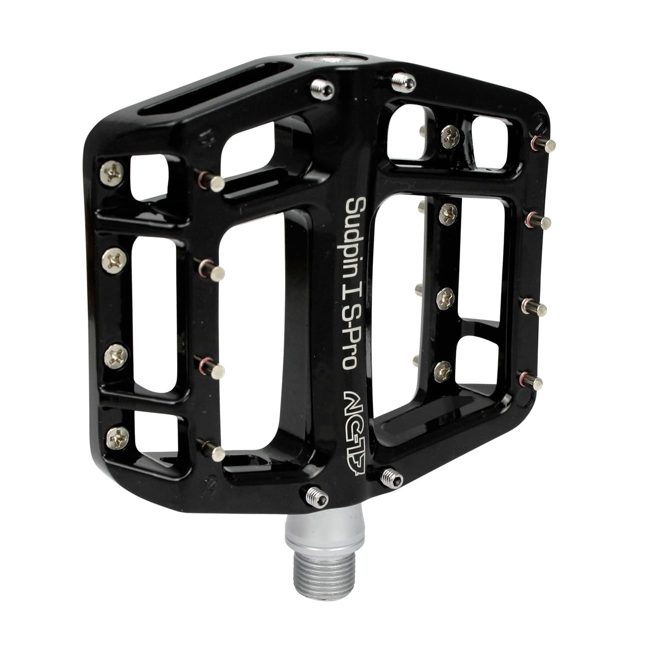NC-17 Sudpin I S-Pro Aluminium Plattform Pedale | Mountainbike Pedal, BMX Pedal, Präzisionslager + Cr-Mo Achse, inkl. Ersatzpins