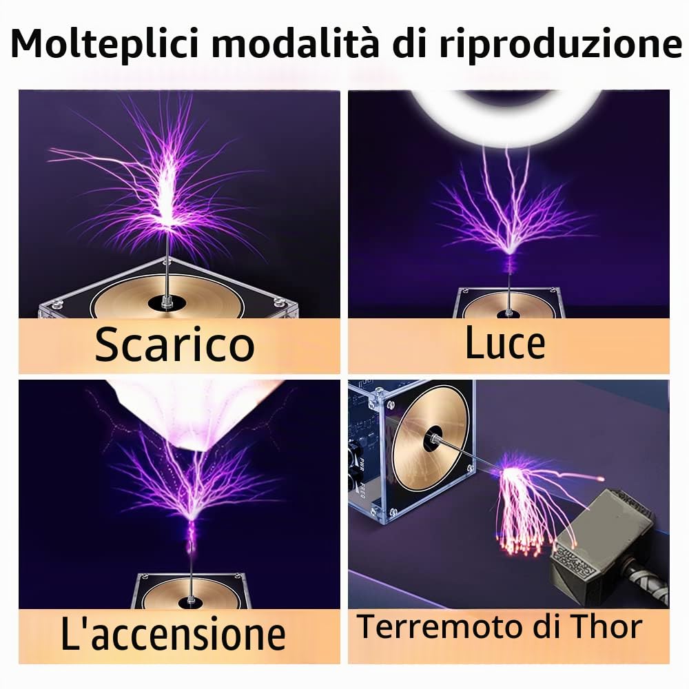 Bobina Tesla BT telefono elettronico modulo generatore arco Fulmine Trasmissione Suono senza Fili esperienza didattica