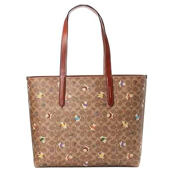 COACH ベージュ ロゴプリント ハンドバッグ COACH ベージュハンドバッグ 肩紐付