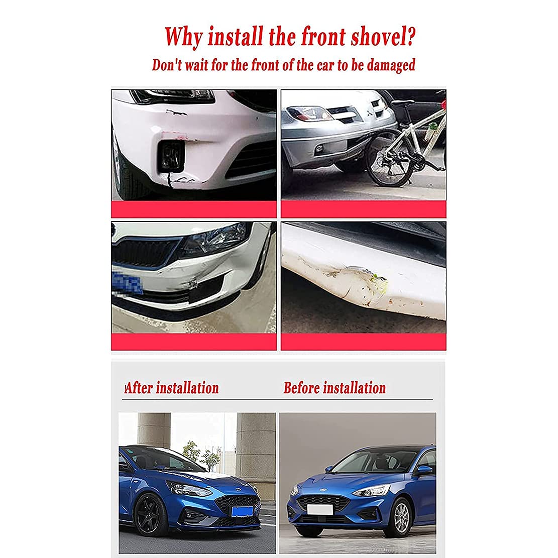 do Vw Golf Mk7/7.5 GTI R GTD, przednie klapy samochodowe podbródek ABS antykolizyjny rozdzielacz dyfuzor osłona fartuch ochrona dekoracyjna