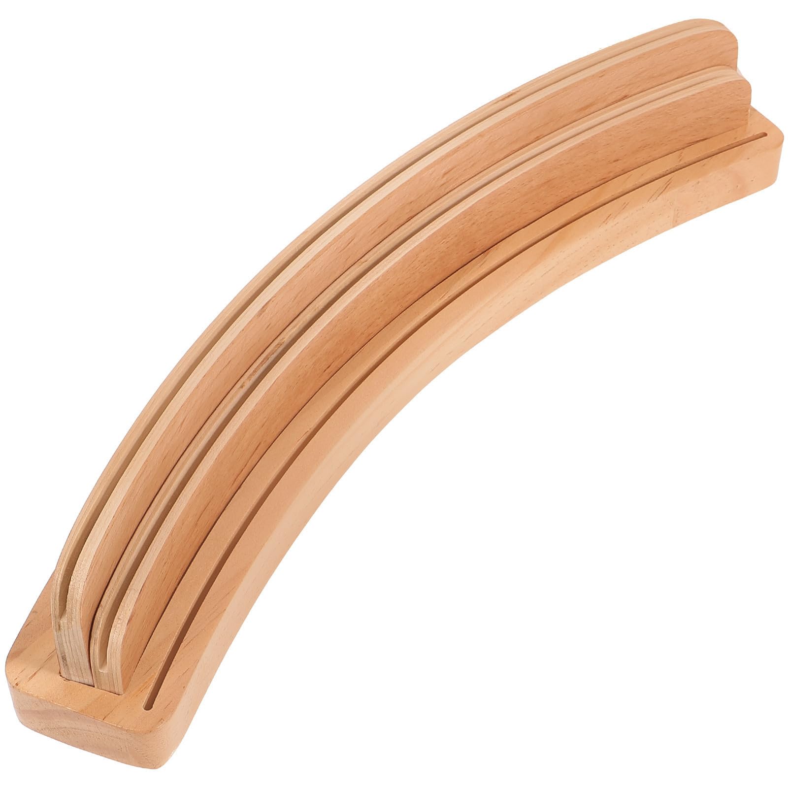 Soporte de madera para cartas de juego organizador curvo de mesa Toyvian