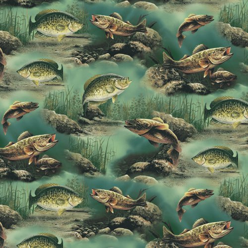Papier poisson du lac Arbre de Sucre 12x12 feuille de scrapbooking imprimée