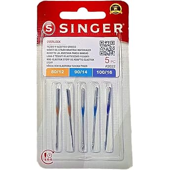 5 Original Singer Overlock Ultralock 14SH Sewing Machine Needles 2022 Thickness 80/12 90/14 100/16