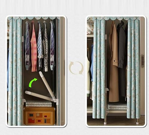 Miniatura 3 de HMEIGUI Organizador de estantes portátiles de nailon, poliéster, tela de algodón y poliéster, plegable, rápido y fácil de montar, color amarillo