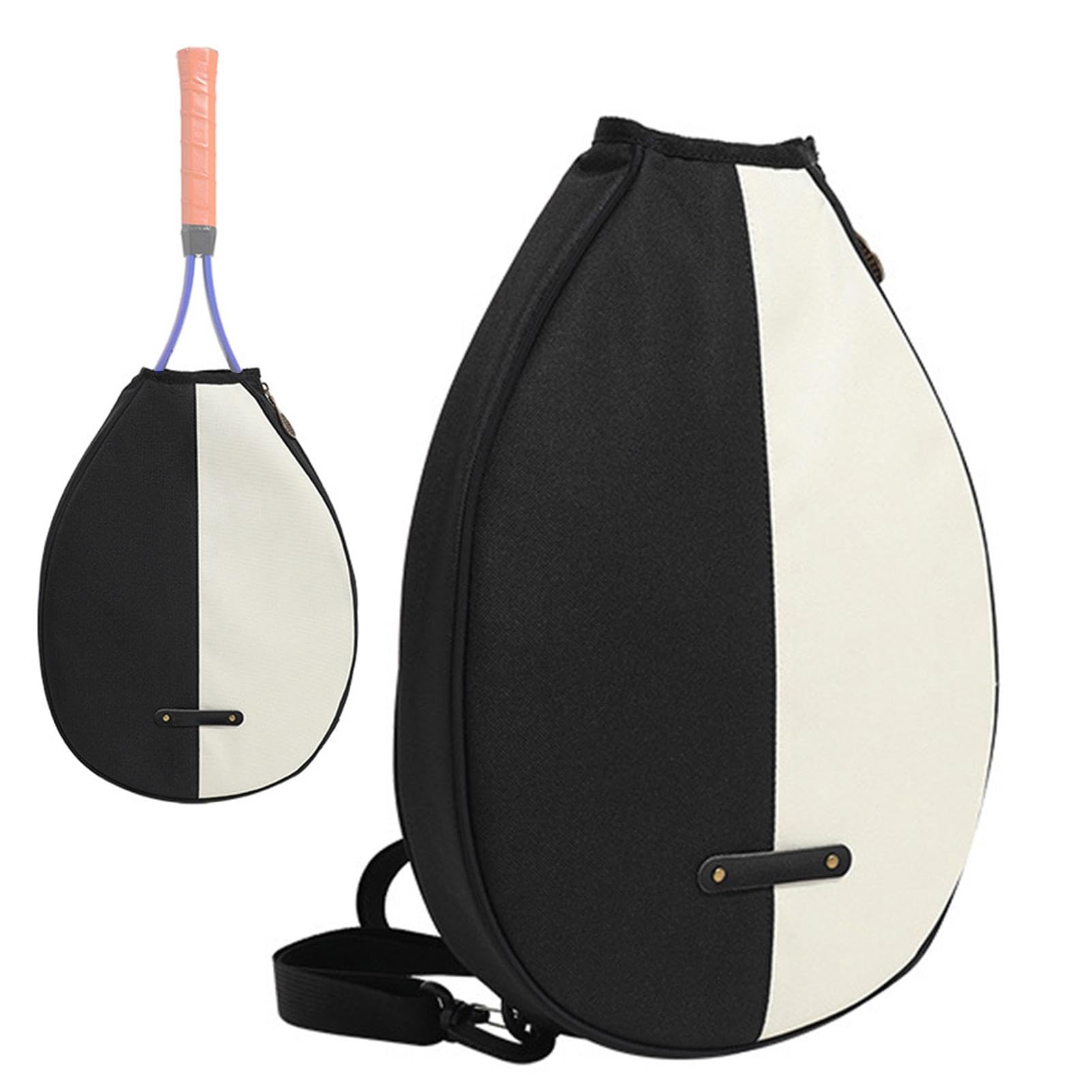 Sac Bandoulière Pour Raquettes - Tennis, Badminton - 45,5 X 28 X 5 Cm - Cuir Synthétique étanche - Sangle Réglable - Transport Facile