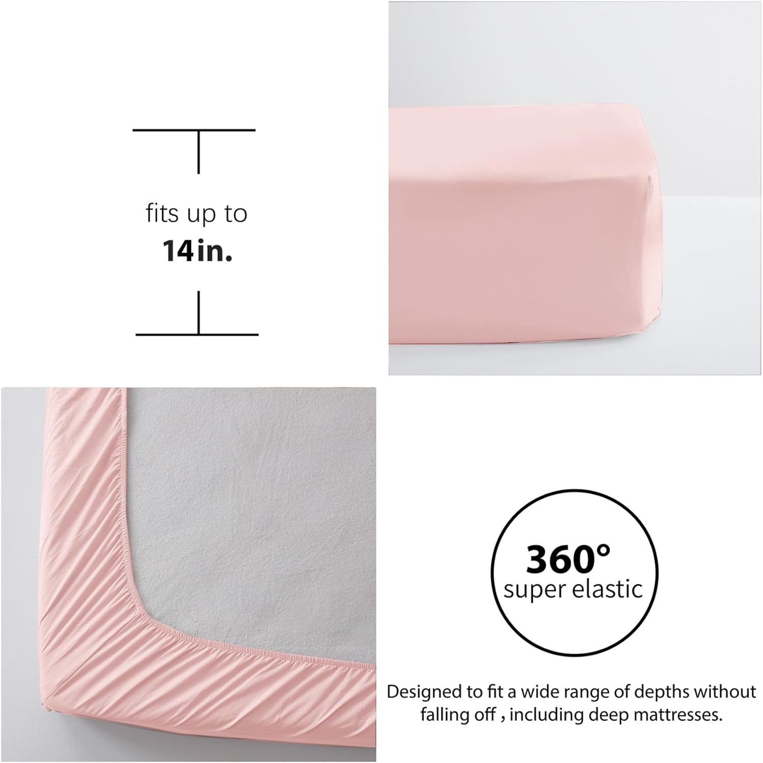 Zzlpp Full Comforter Set 7 Pieces, Pink Seersucker Bed in a Bag with Comforter and Sheets, All Season Bedding Sets with 1 Comforter, 2 Pillow Shams, 2 Pillowcases, 1 Flat Sheet, 1 Fitted Sheet