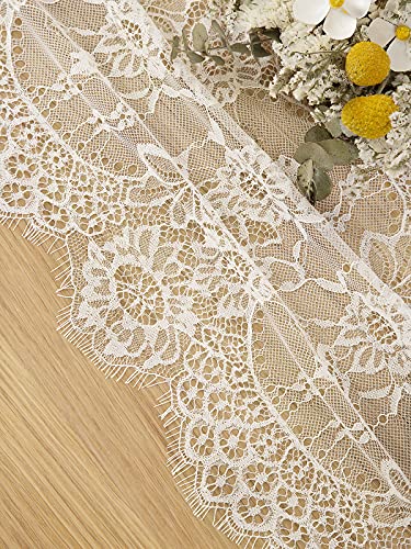 Luoluohouse Rustic Ivory Wedding Tablecloths Lace Chic Rectangular Tablecloths For Wedding Reception Farmhouse Table Decorations 60X120 Inch #TOP6
