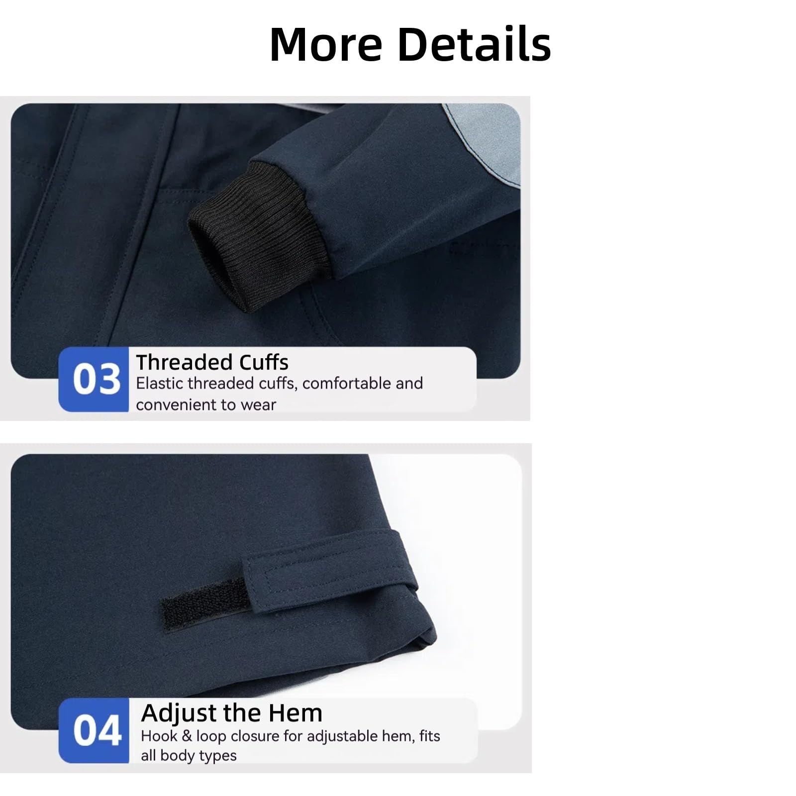 Maizoon Traje de Trabajo Multifuncional para Hombre Conjunto de Chaqueta de Manga Larga y Pantalón Con Cremallera y Múltiples Bolsillos para Mecánico Taller