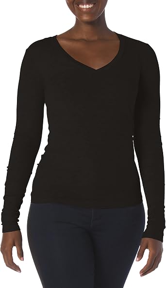 2x1 Rib Long Sleeve V-Neck T-Shirt 