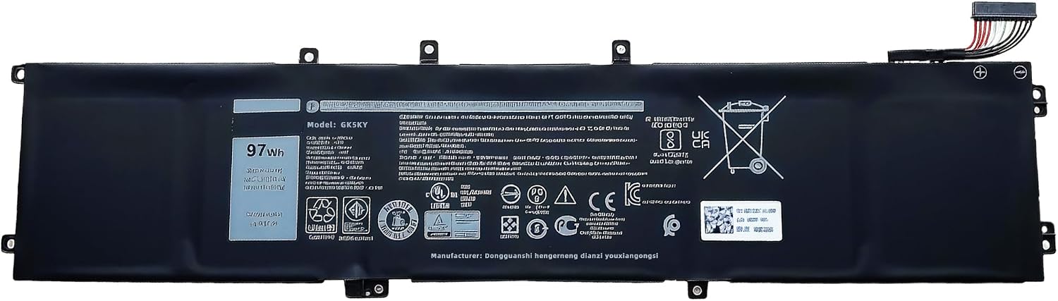 97WH 4K1VM Laptop Battery Replacement for Dell G7 17 7700 Gaming for Inspiron 15 7590 7591 7501 Series for Precision 5530 5520 5540 Series for Vostro 15 7500 Series W62W6 0W62W6 High performance