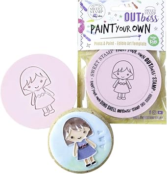 Sweet Stamp by AmyCakes Outboss Plastic Paint Your Own, Girl