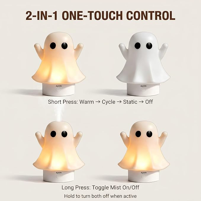 Difusor de Aceites Esenciales Fantasma Cute 120mL Ultrasonido miniatura 5