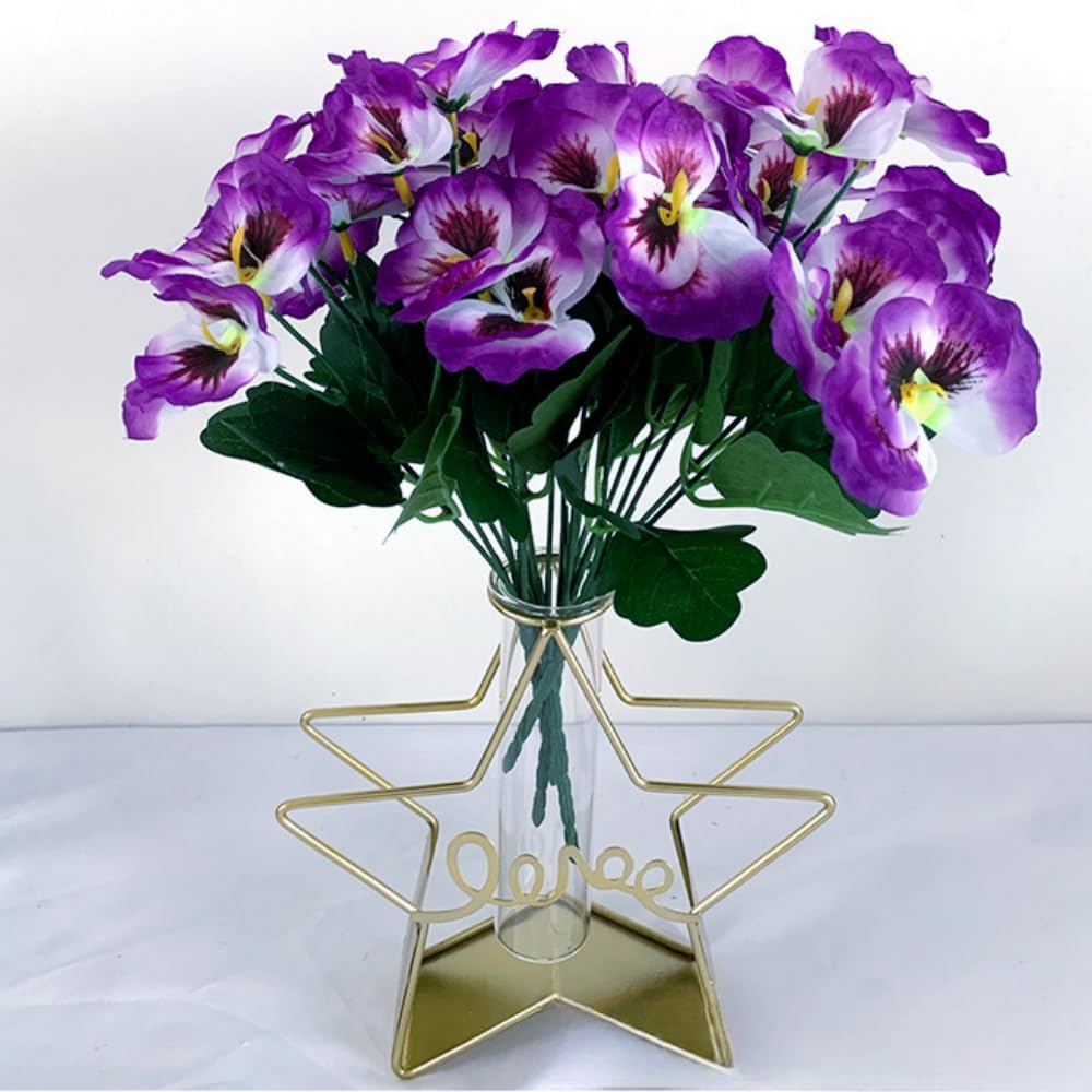 NatureMan 6 bundels kunstmatige viooltjes bloemen buiten UV
