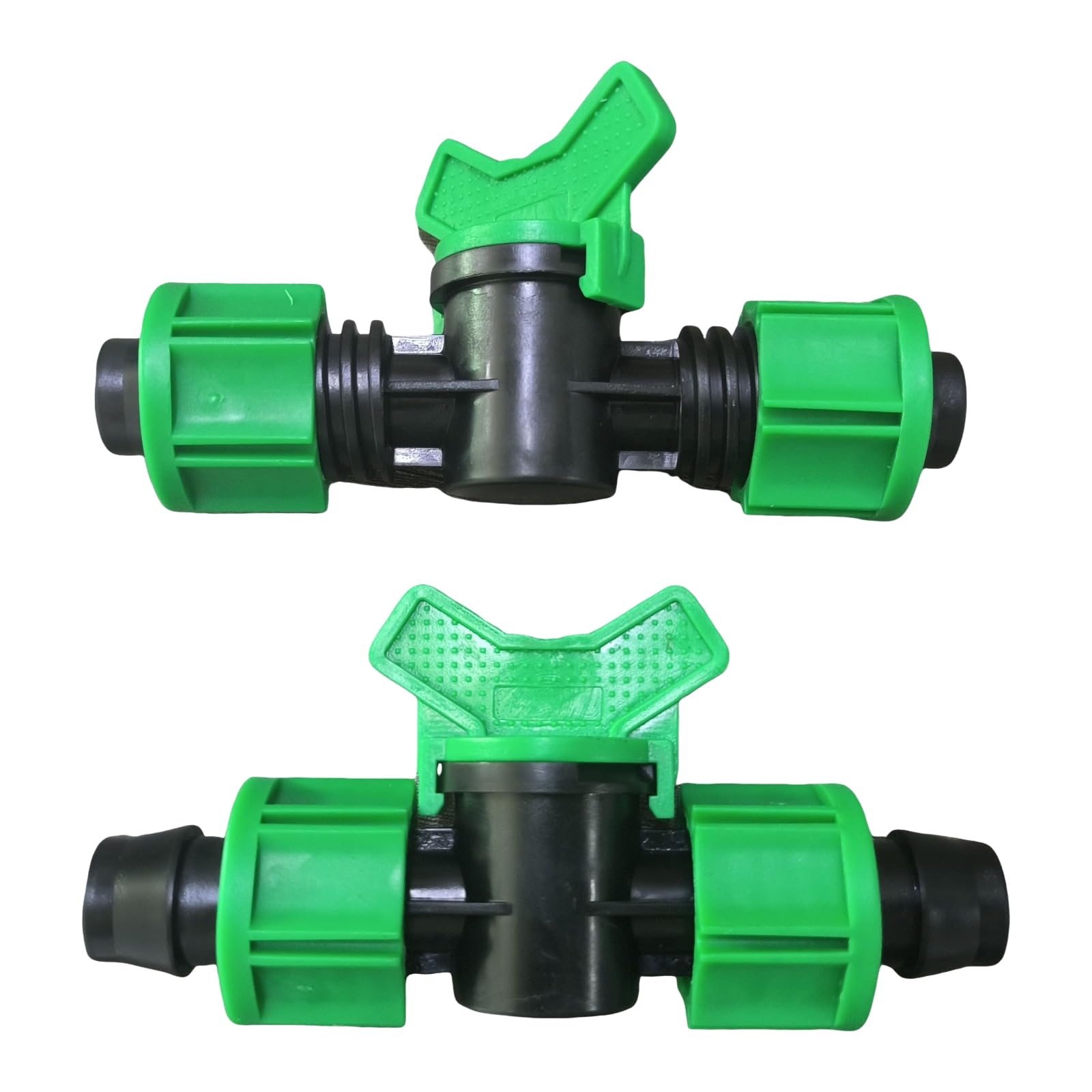MiJunHD 16mm Double Barbed Locking Nut Drip Irrigation Switch Valve