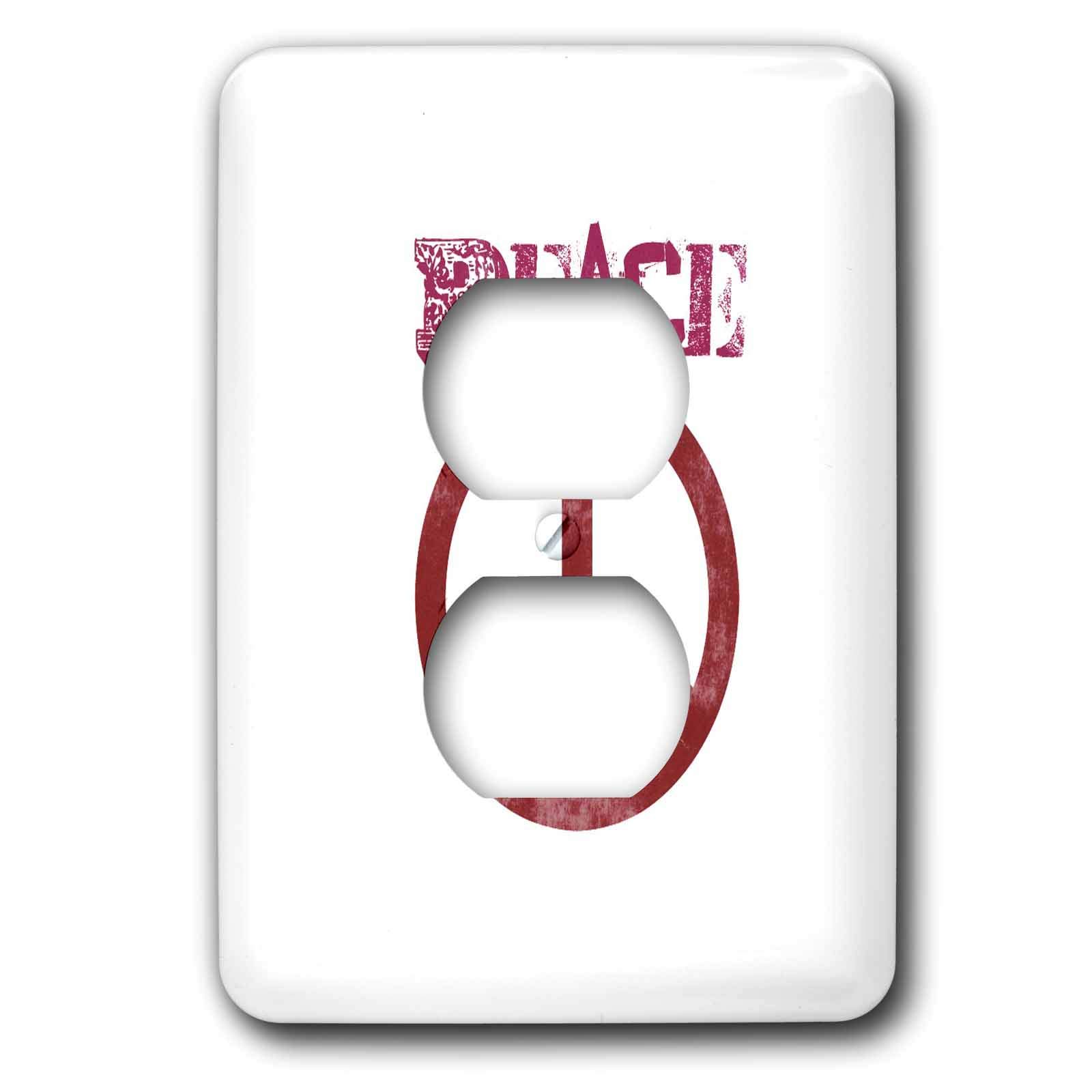 Symbole de paix rose cache-prise 3dRose pour chambre enfant cosy