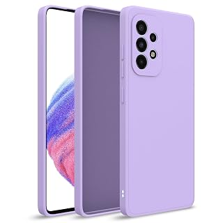 Pikkme Samsung Galaxy A53 5G Back Cover Soft Matte Liquid Silicone TPU | Camera Protection | Shockproof Slim Back Case for Samsung Galaxy A53 5G (Purple)