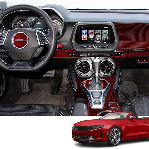 Accesorios interiores personalizados, juego completo de 26 piezas para Chevrolet Camaro 2016 2017 2018 2019 2020 2021 2022 cubierta de consola disponible en Yaxa Peru