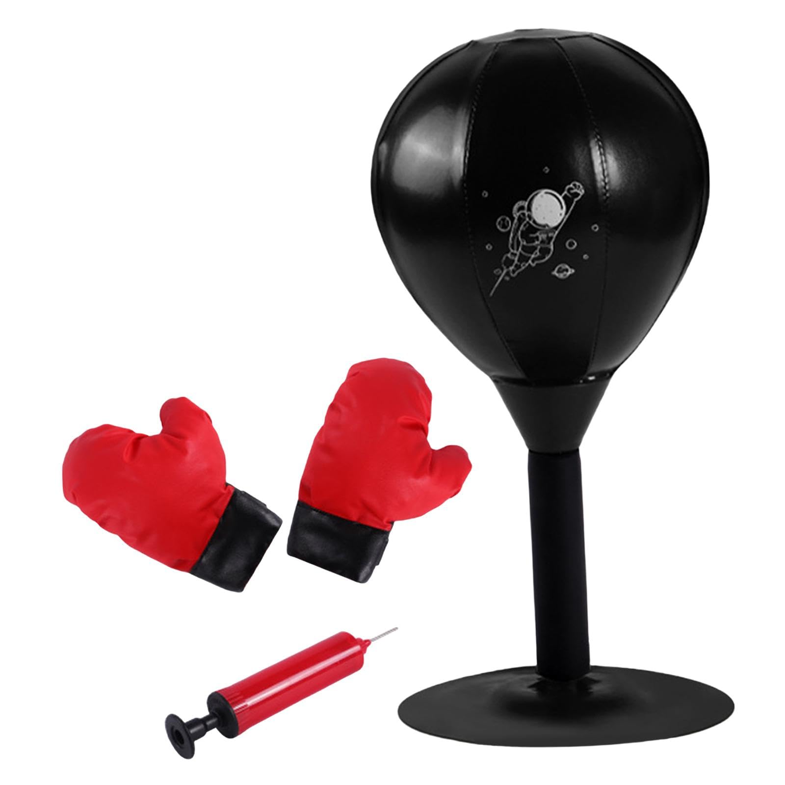 Desktop Punching Bag Workout Durable Hitting Fitness Table Boxing Punch Ball Black with Gloves-image-34