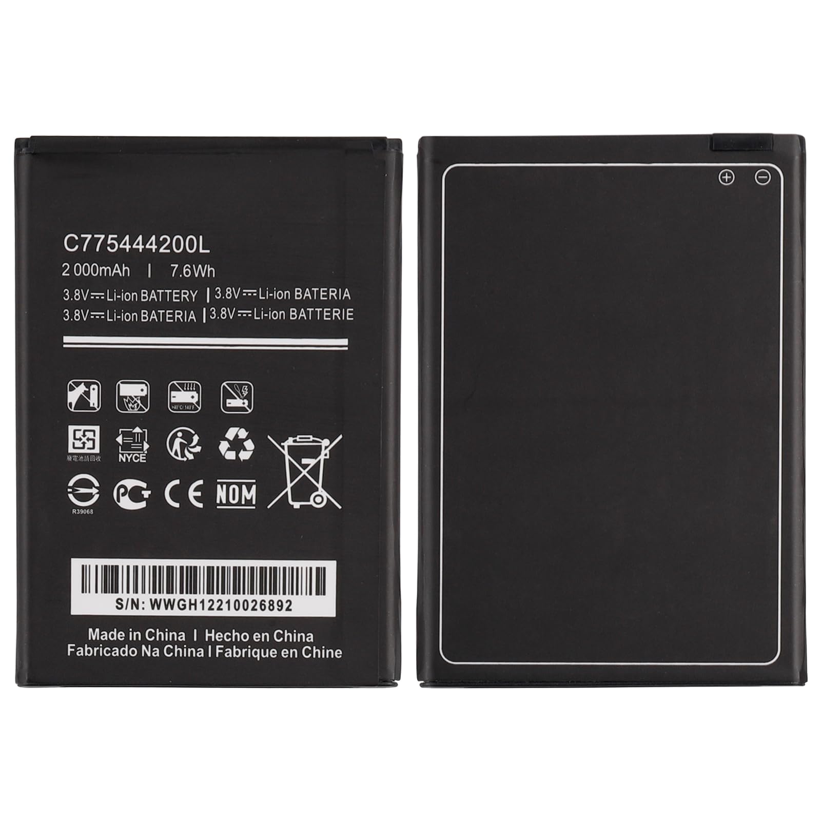 SwarKing Replacement Battery C775444200L Compatible with BLU C5L MAX C0170 with Tools