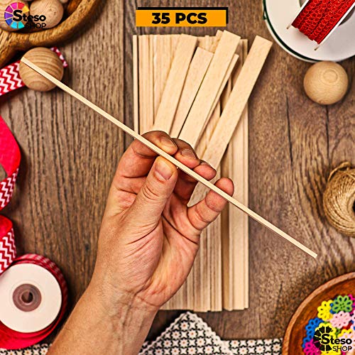 Wooden Craft Sticks Premium Quality - Hardwood Paint Stir Sticks - Wood Paint Sticks For Crafts - Popsicle Craft Wood Strips - Worked Perfect And Great… #TOP2