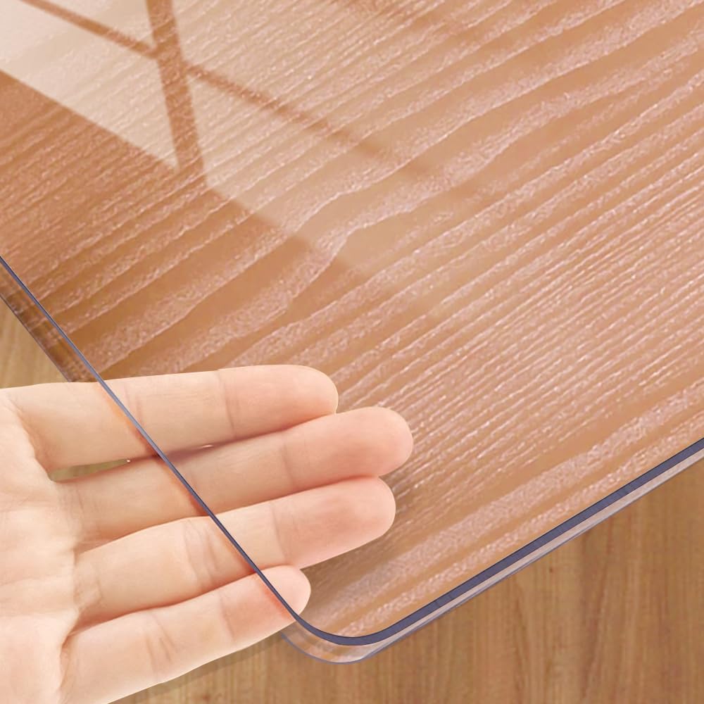 Kasepie 3mm Thick Clear Table Cover Protector 20 * 36in Waterproof - Heavy Duty Plastic Table Cover for Dining Table Kitchen Home, Oil Resistant & Easy Wipe (20 * 36in)