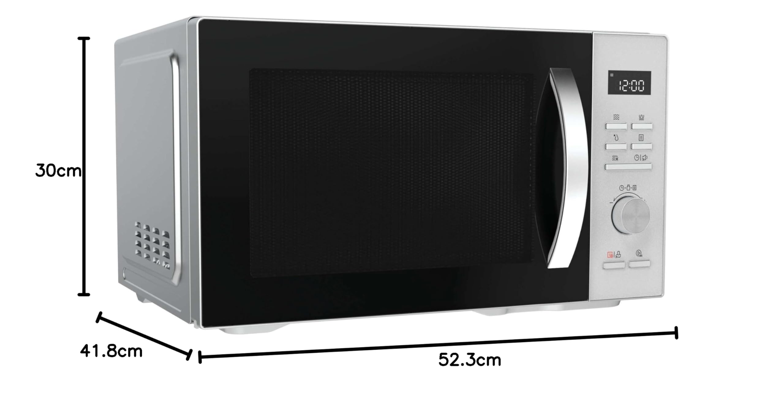 Micro-ondes Grill CANDY - CMGA31W8DLS - 900W - 31L - Digital - 45 Menus - Argent