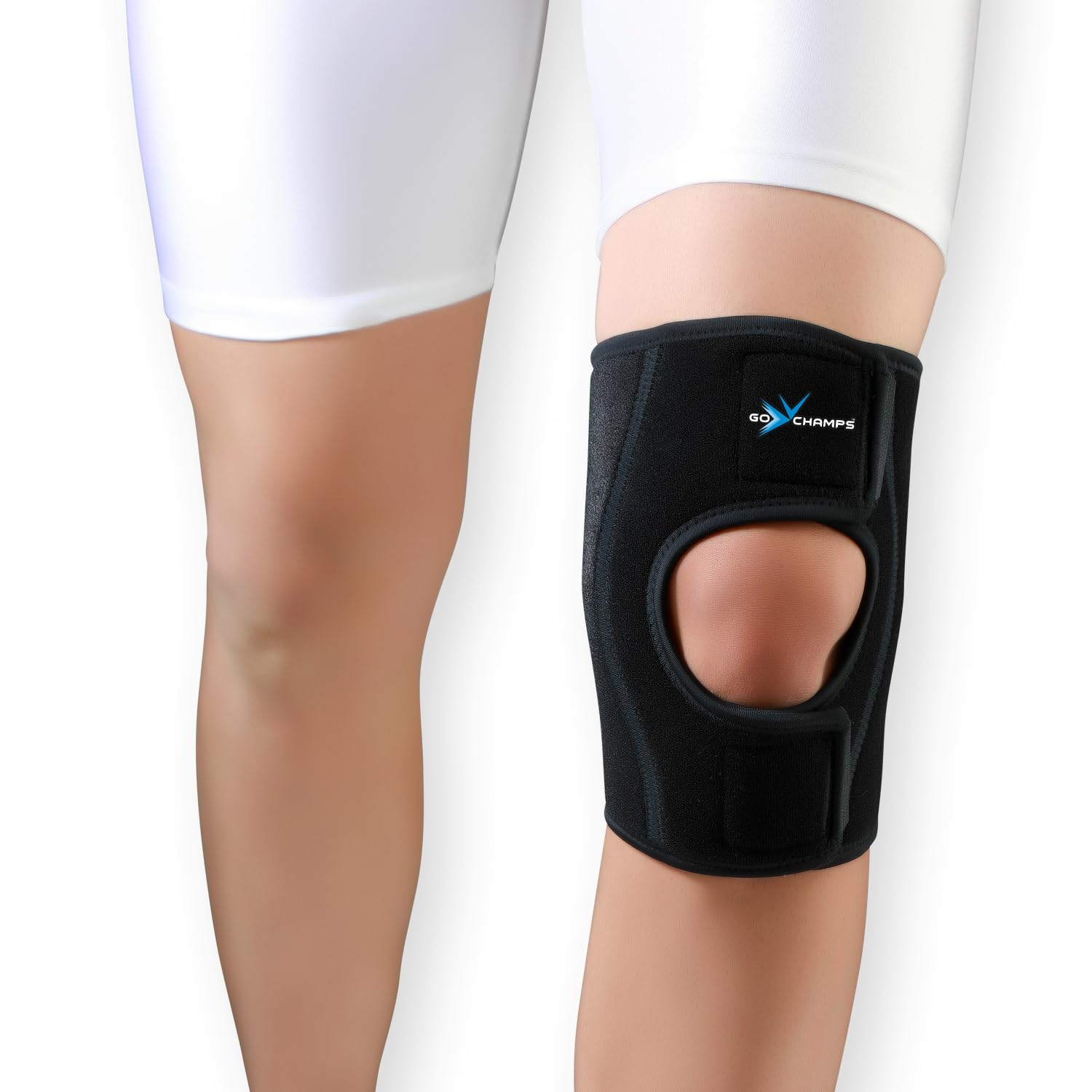 Premium Neoprene Knee Support with Open Patella & Adjustable Strap, Anti-Slip Design for Running, Gym & Training, Japanese Collaboration, Medium (40-44 cm, Pack Of 1)