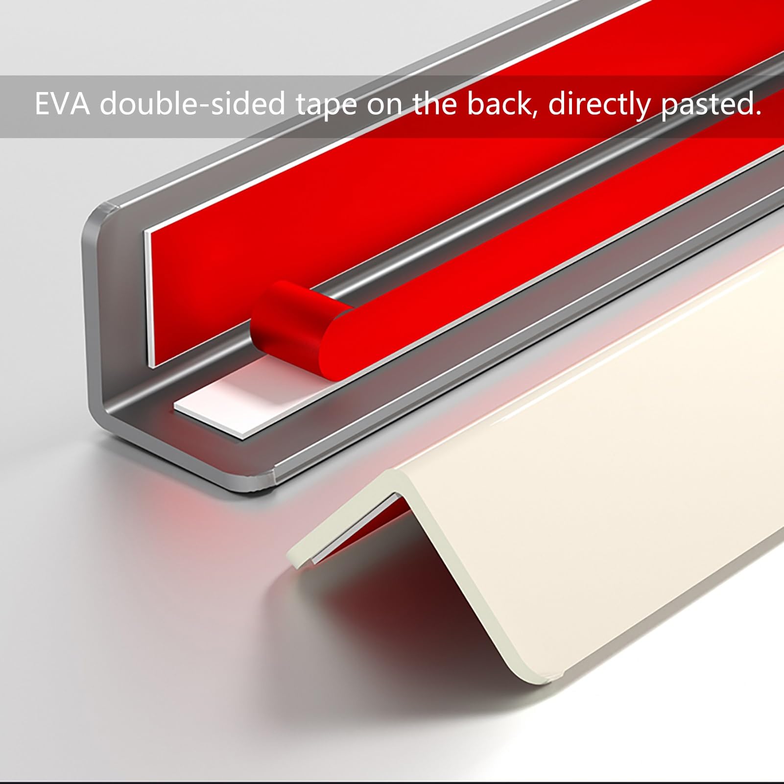 Wand-Eckenschutz, Eckschutzleiste aus PVC for die Wand, mehrfarbig, mehrere Größen(White,4x150cm/1.6x59in)