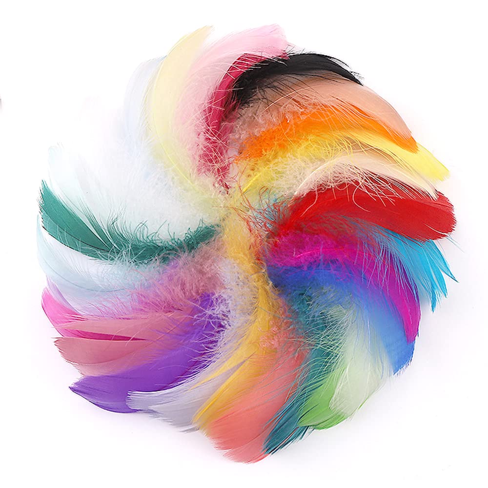 100 Plumas Colores Para Manualidades,plumas Naturales,plumas Ganso
