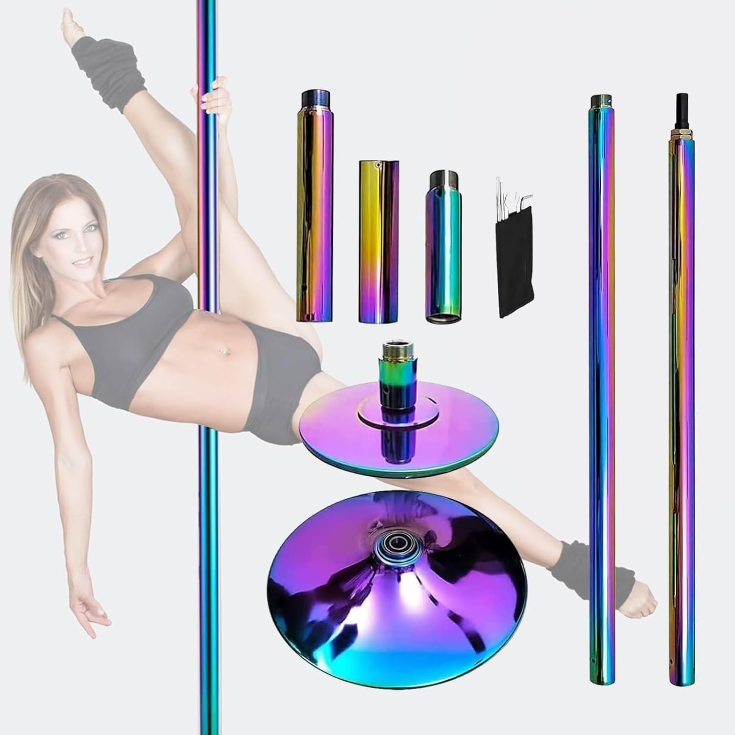 NGDFGR Dance Pole Dance Pole Removable Dancing Practice Pole For Home/Gym/Apartment/Club, 2.2M - 3.8M Height Dance Pole And Extension Accessories,Colour-2.3m-3.77m/7.3ft-12.4ft