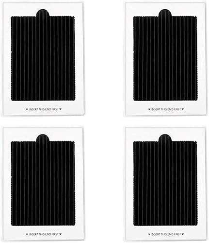 Paquete de 4 filtros de aire de repuesto para refrigerador, filtro de aire de refrigerador activado con carbón compatible con Frigidaire y