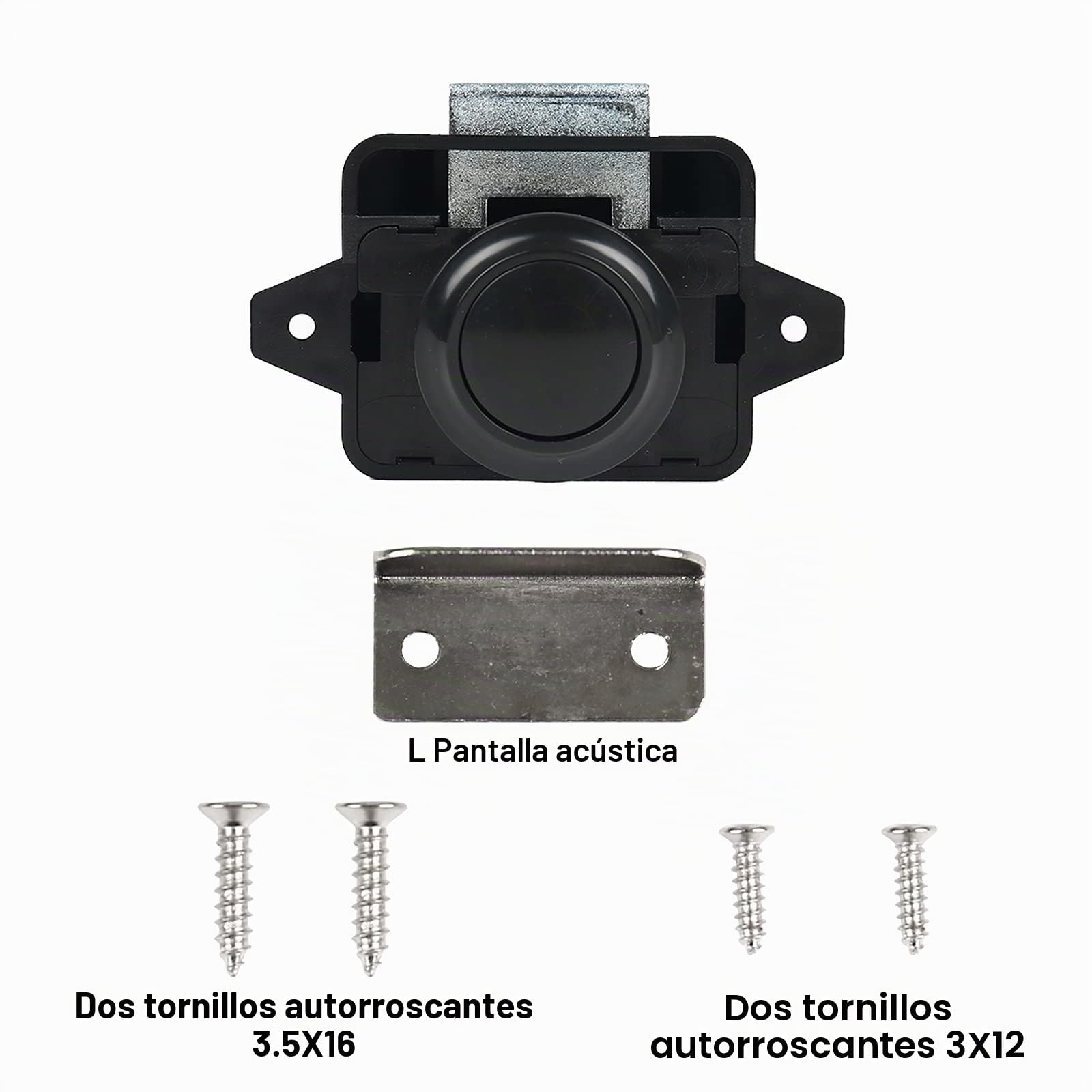 10 botones de presión para puerta de autocaravana, armario, armario, cerradura de puerta de armario, cerradura de muebles, cerradura para autocaravana, furgoneta, caravana o camper (negro)