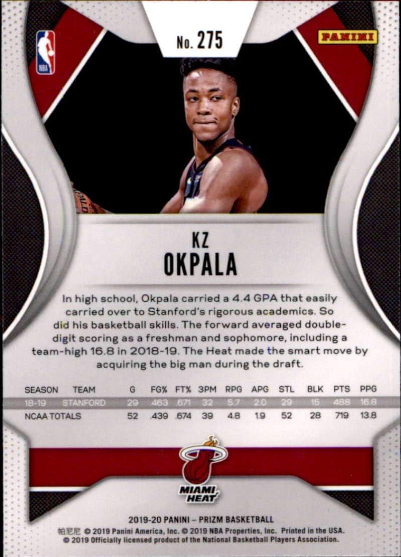 2019-20 Panini Prizm #275 KZ Okpala Miami Heat Rookie Basketball Card