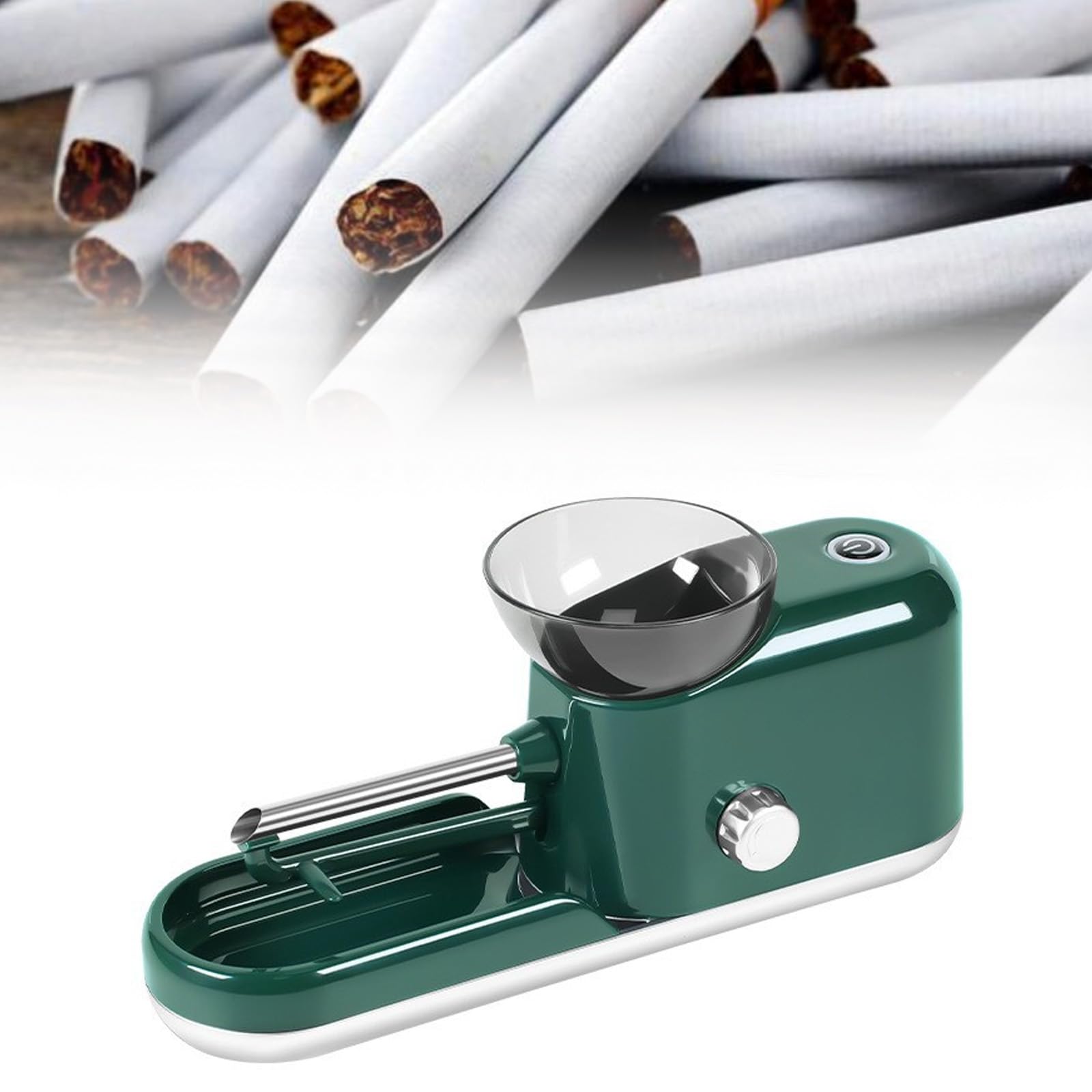Automatico Della Sigaretta Del Rullo Del Tabacco Delle Macchine di Riempimento Della,Macchinetta Riempitubi Elettrica,Tubo di Sigaretta da 8 mm/6.5 mm,Adatto per i Fumatori da Usare(Color:Verde)