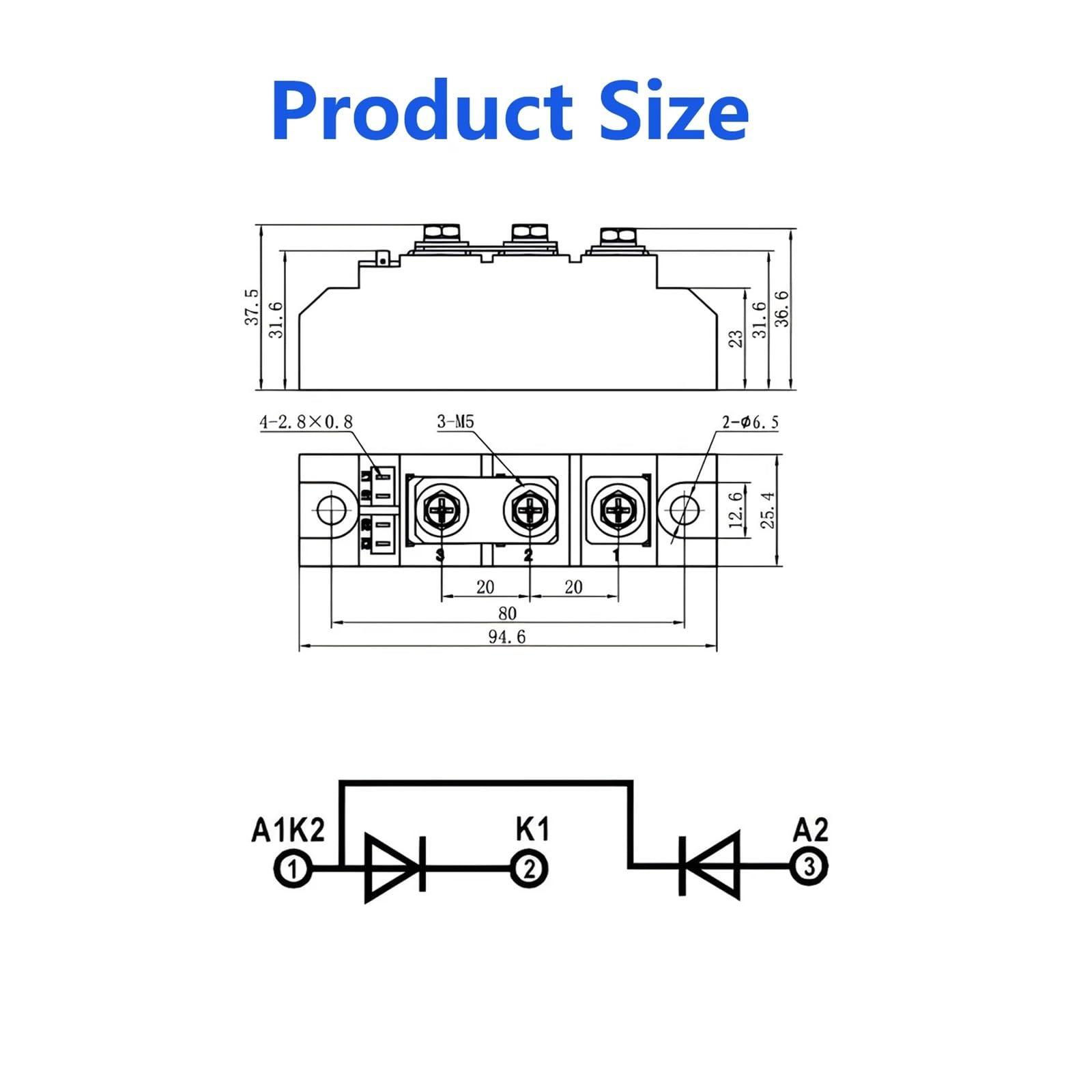 TNFOFUDH 110A Rectifier Module MDC110A1600V