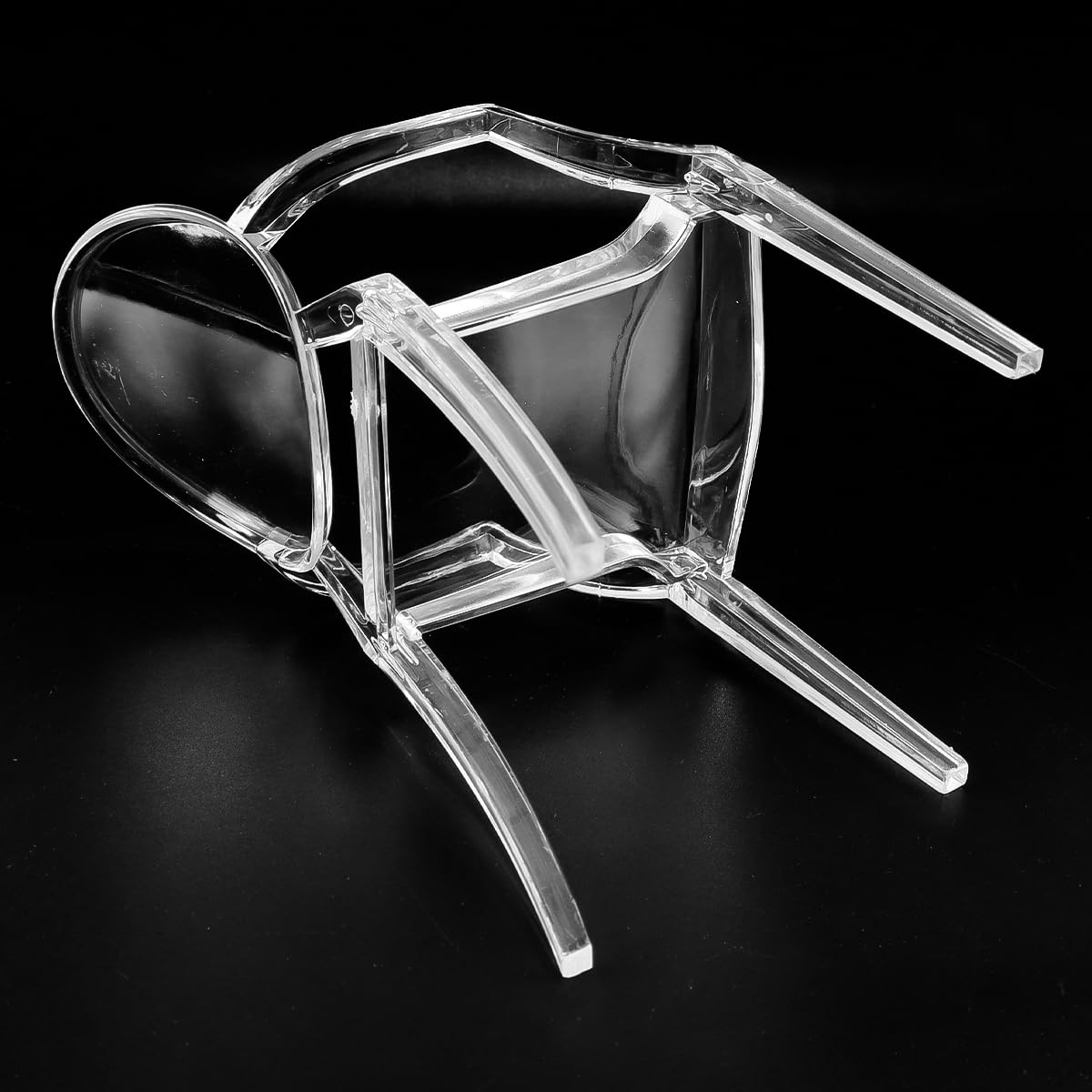 Nicear Dollhouse Ghost Chair Miniature 1/6 Scale Club Accent Chair Acrylic Figurine Mini Clear Lounge Seat Modern Furniture - Image 4