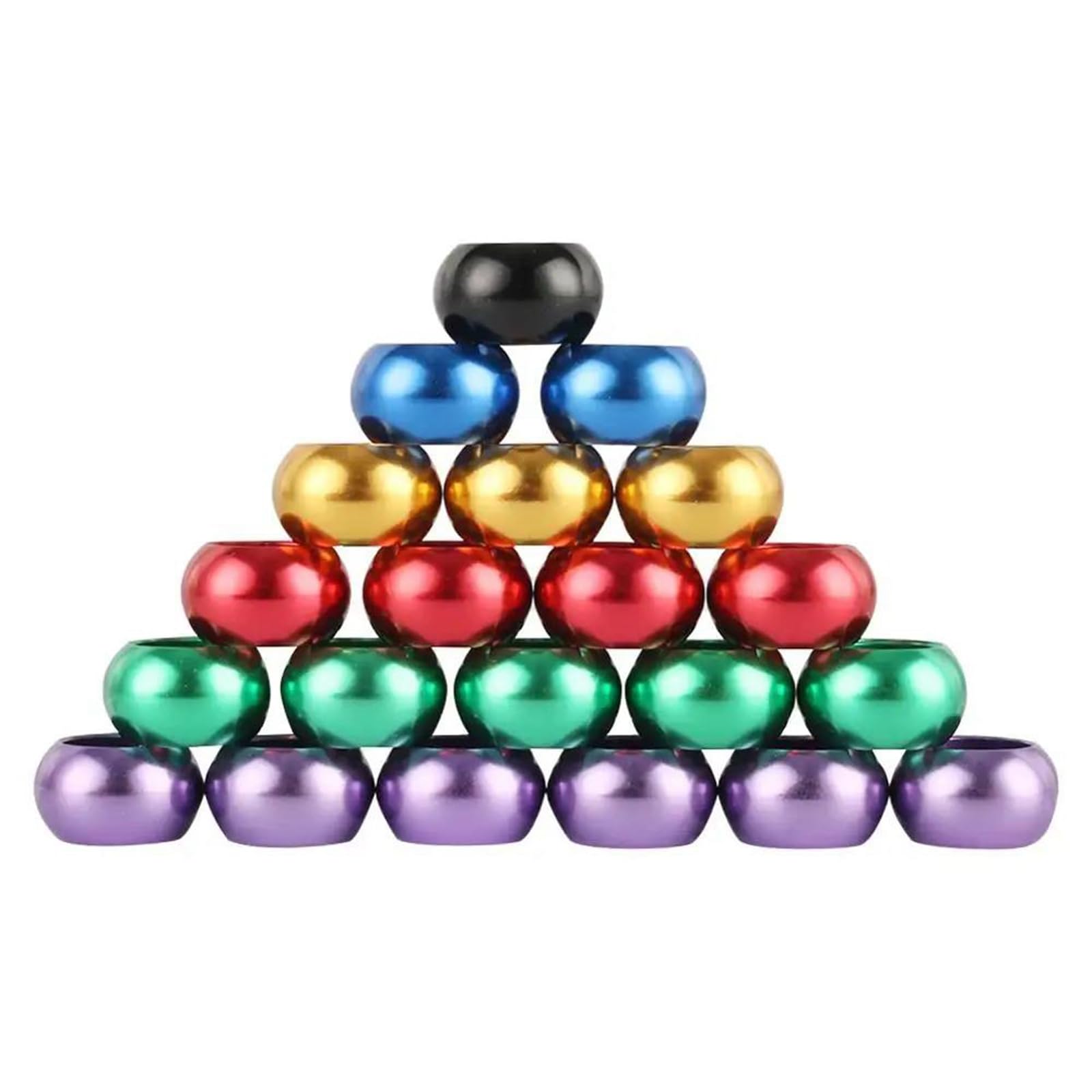 Anelli per zampe di piccioni, 20 anelli in alluminio for zampe di uccelli multicolori 8mm/10mm for l'identificazione di piccioni e pappagalli(Green,Inner Diameter 10mm)