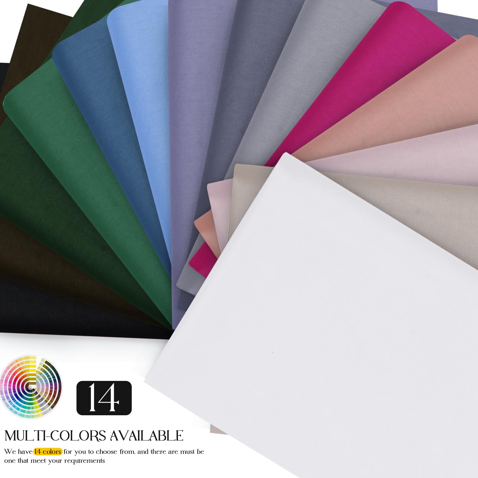 Homiest Pure Cotton Fabric by The Yard, 1 Yard x 60 Inch White Cotton Broadcloth Fabric, Soft & Breathable, Suitable for Quilting Backing Lining Embroidery Sewing Apparel Cloth Craft - 3