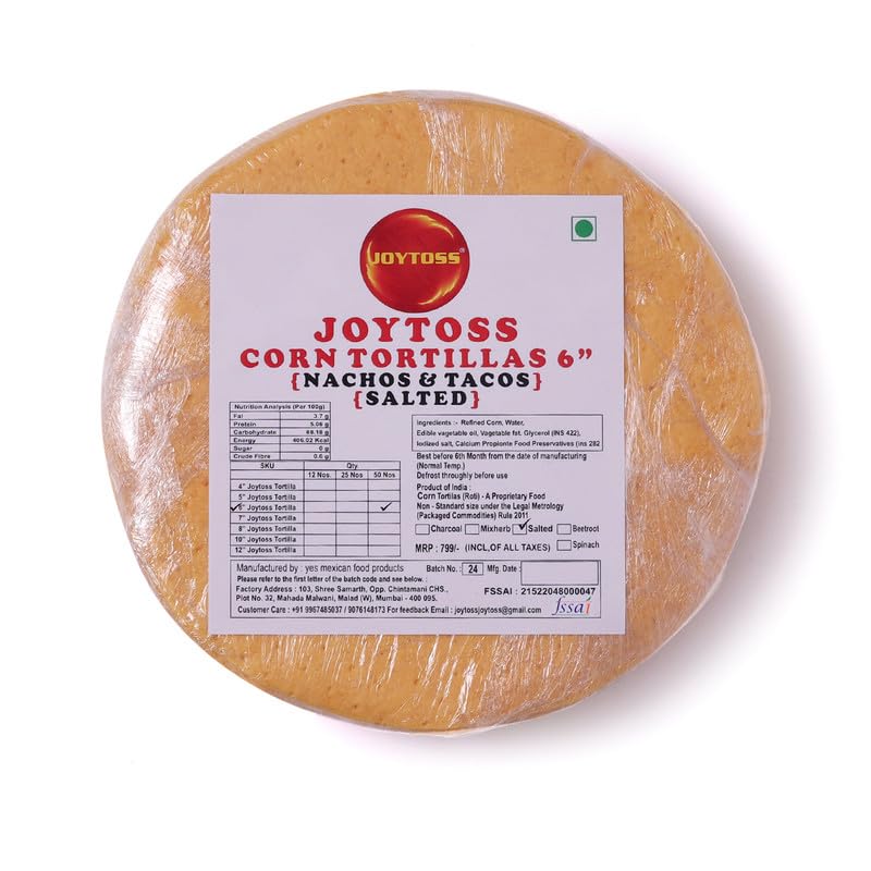 Sponsored Ad - Tortilla Wrap | Fresh Taste & Soft Texture l Best for Wraps, Tacos, Nachos & Rolls l Ready to Eat Healthy Food - Pack of 50 Pcs (SALTED)