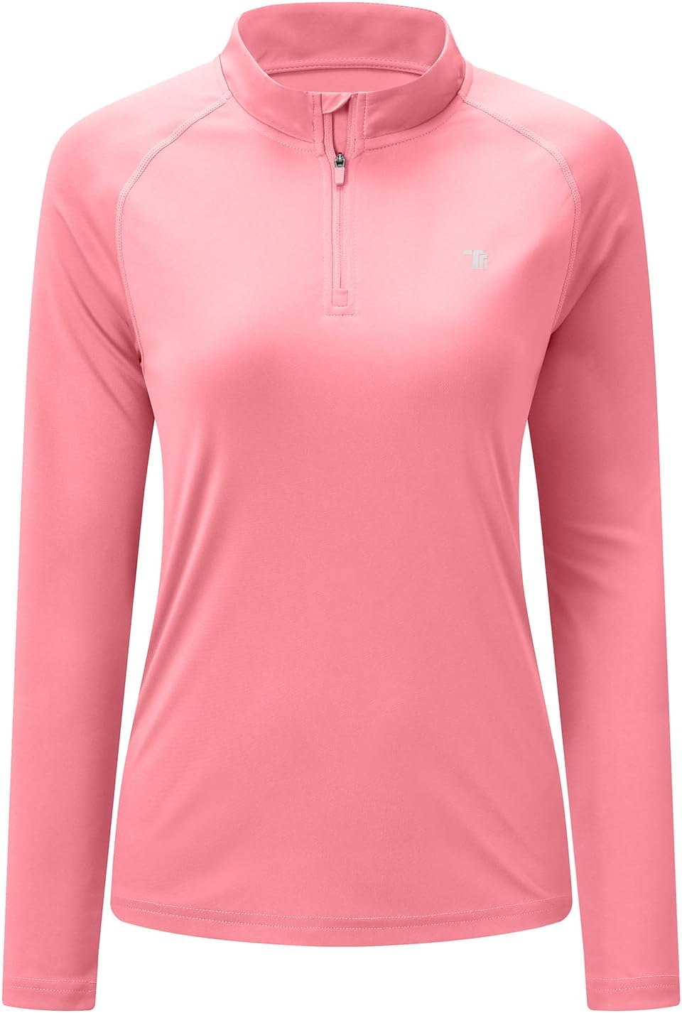 BASUDAM Women's Workout Shirts Quick Dry UPF 50+ Sun Protection Long Sleeve Quarter Zip Pullover Athletic T-Shirts