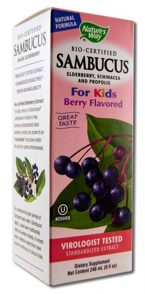 Nature'S Way Sambucus Original para niños, baya de saúco estandarizada, 8 onzas líquidas