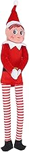 Captor 38 cm Joker Elf Christmas Elf Joker Girl Boy Elf with Long Legs Prank Elf Plush Toy for Decoration (Girl Elf)