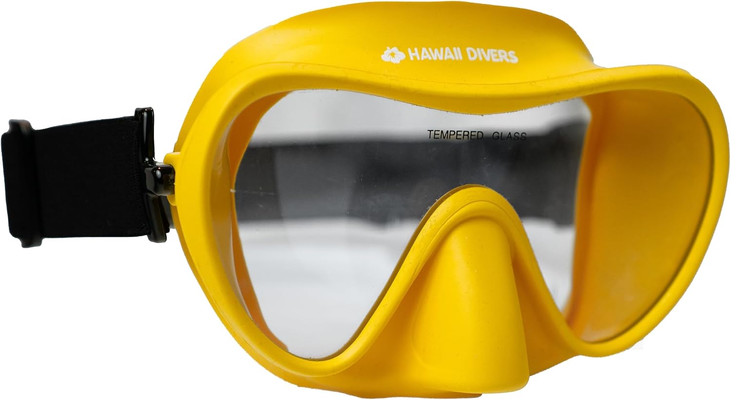 Hawaii Divers Deep Sea Adult Snorkel Combo - Tempered Glass Snorkel Mask with Silicon Skirt, Dry-Top Snorkel Gear for Adults, Single Anti Fog Lens, Woven Strap