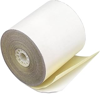 Iconex 90770444 Impact Printing Carbonless Paper Rolls, 2.25 X 70 Ft, White/canary, 50/carton
