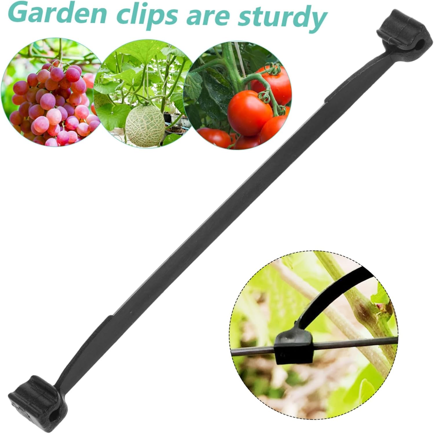 1bag Garden Plant Clip Green Branch Tie Branch Card Sturdy Vines Fixing Clamp for Outdoor