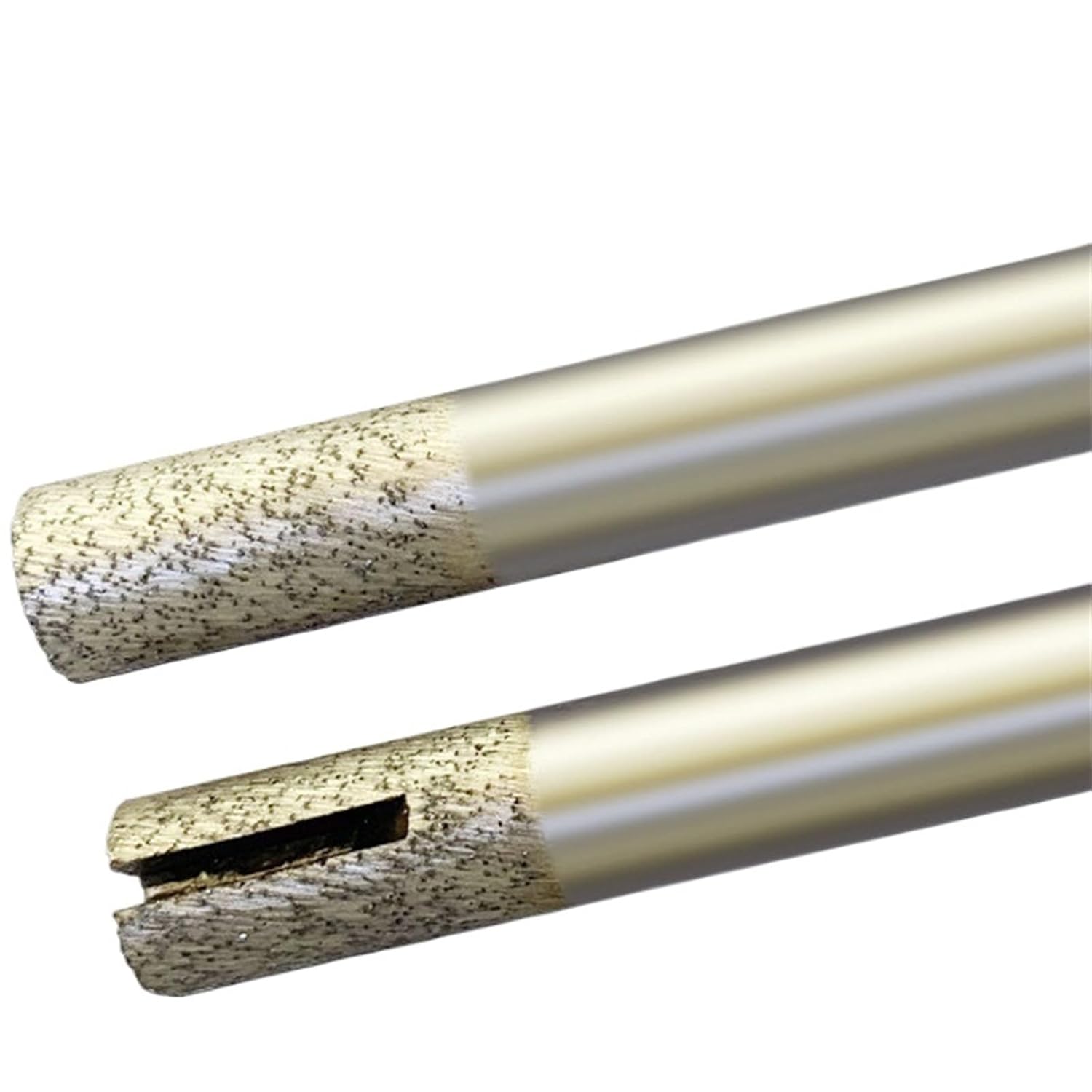 2pcs Sintered Stone Diamond Router Bit Ball Nose Flat Head Engraving Cutter end Mill(8-20-80)